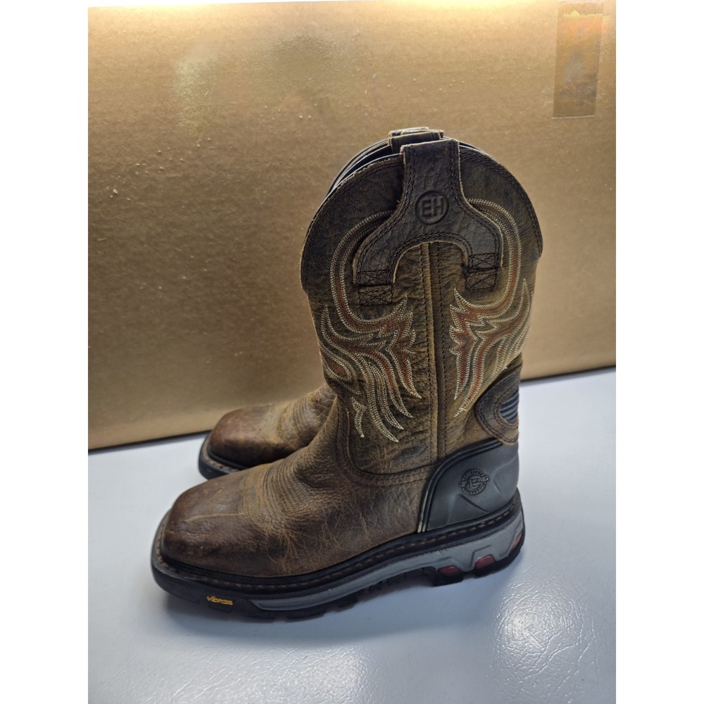 JUSTIN "Driscoll" 11-in Western Style Work Boots WK2110 Size 7.5D ASTM-F2892